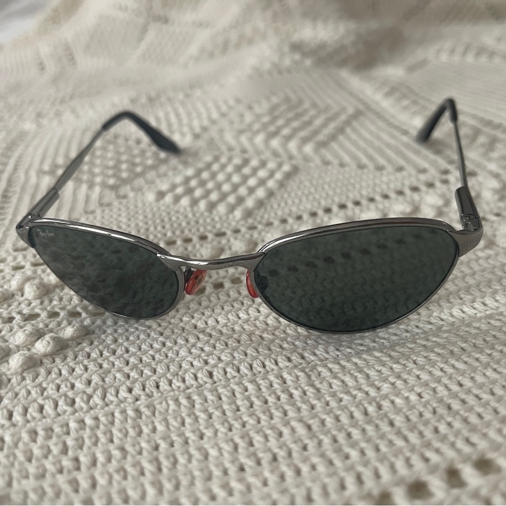 Ray-Ban W2843 Highstreet Tea Cup Slim Oval Metal Sunglasses